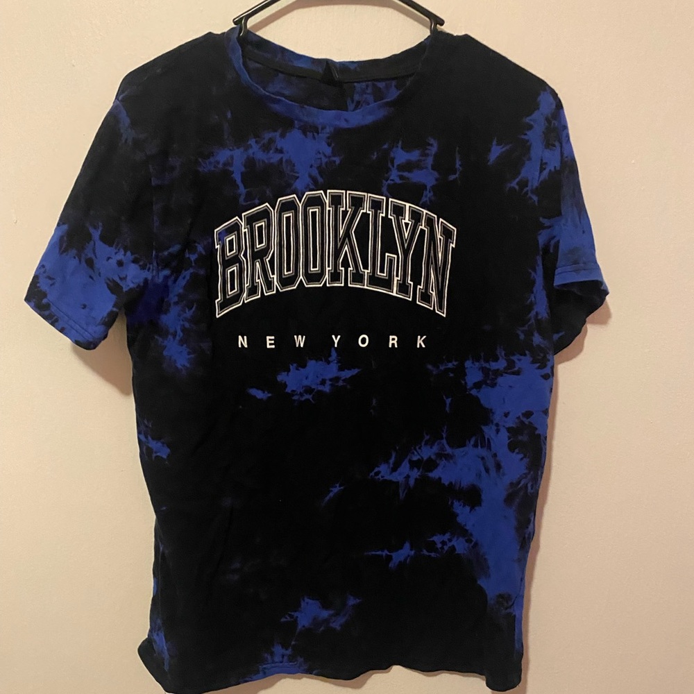black and blue brooklyn shirt